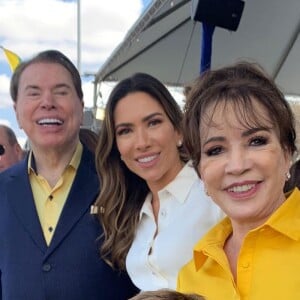 Silvio Santos e Íris Abravanel também assistiram o desfile de 7 de setembro ao lado de Patrícia Abravanel