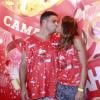 Ronaldo e Paula trocaram muitos beijos durante o Carnaval