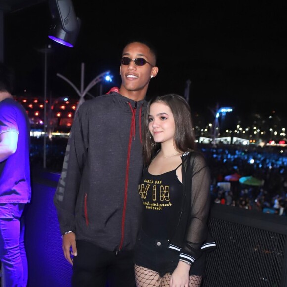 Mel Maia e João Pedro, atacante do Fluminense, foram juntos ao 1º dia do Rock in Rio