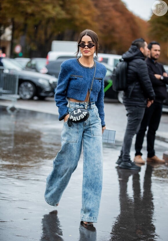 Calça jeans: modelo pantalona é amplo, larguinho e faz a peça se destacar no look