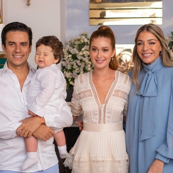 Marina Ruy Barbosa celebra batizado do afilhado, Eduardo, filho de Luma Costa, em 20 de outubro de 2019