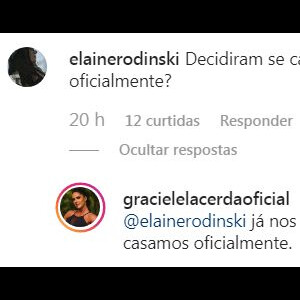 Graciele Lacerda confirma que já se casou com Zezé Di Camargo
