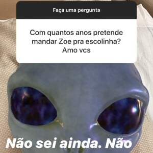 Sabrina Sato reflete sobre a escola da 1ª filha, Zoe, em publicação no Instagram nesta segunda-feira, dia 18 de novembro de 2019