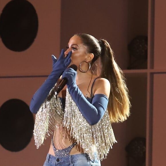 Anitta chorou ao agradecer família e amigos em show no Parque de Madureira, Zona Norte do Rio de Janeiro neste sábado, 7 de dezembro de 2019