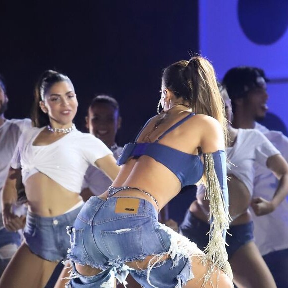 Anitta reproduziu o show realizado no Rock in Rio, que marcou sua estreia no festival musical