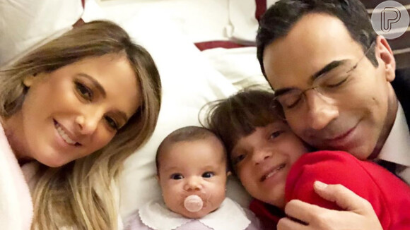 Ticiane Pinheiro compartilhou fotos em família para se declarar ao marido, Cesar Tralli, em seu aniversário, nesta segunda-feira, 23 de dezembro de 2019