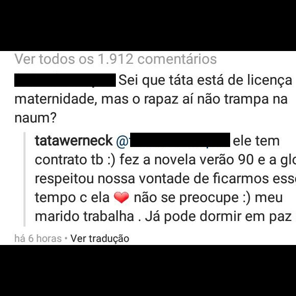 Tatá Werneck defende Rafael Vitti de crítica na web em foto com filha. Veja!