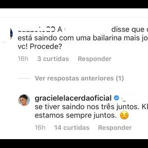 Veja resposta de Graciele Lacerda para fã sobre traição de Zezé di Camargo