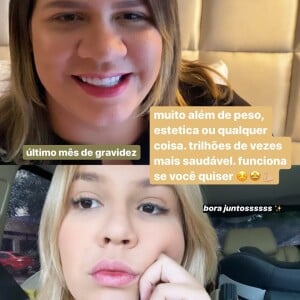 Marília Mendonça compara foto de seu rosto durante a gravidez e após o nascimento de Léo