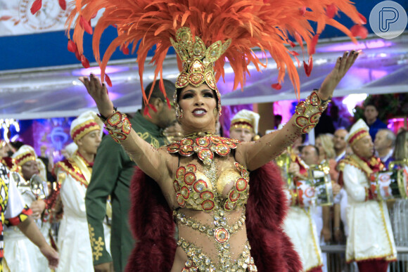 Carnaval de São Paulo: Aline Oliveira, bailarina do 'Domingão do Faustão', é rainha de bateria da Mocidade Alegre