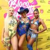 Luísa Sonza, Anitta e MC Rebecca escolheram looks coloridos e cheios de estilo para o Bloco das Poderosas