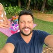 Ceará faz foto com família na quarentena e web nota: 'Valentina é xerox do pai'