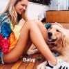 Yasmin Brunet brinca com cachorro de Gabriel Medina