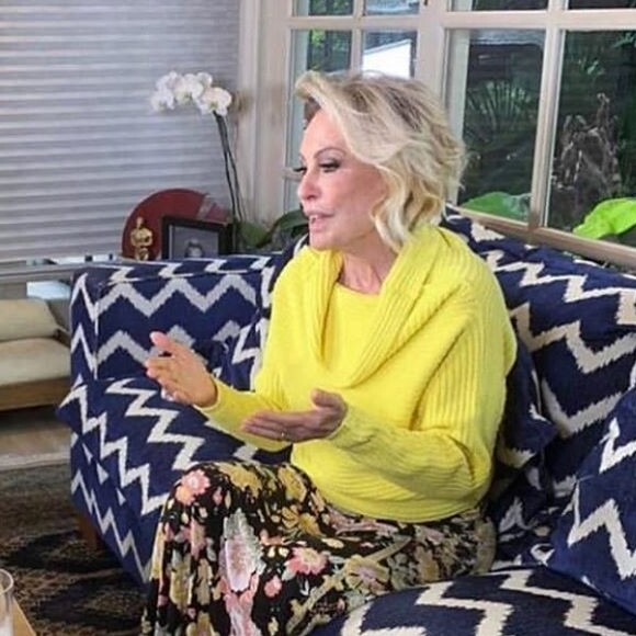 Ana Maria Braga está trabalhando de home office; apresentadora está de quarentena em casa