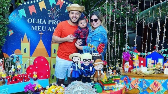 Marília Mendonça organiza festa em casa para comemorar 6 meses do filho, Léo