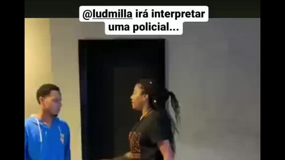 Vídeo: Ludmilla ensaia para viver policial em série