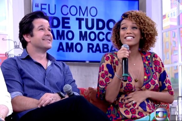 Taís Araújo diz que gosta de comer e explica desejo de sorvete de limão: 'Dá aquela assentada quando estou enjoada'