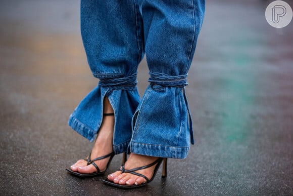 Jeans em look com square toes