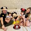 Cristiano e Paula Vaccari combinam look com filhos em mesversário