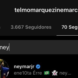 Pai de Bruna Marquezine segue Neymar no Instagram