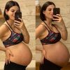 Sthefany Brito mostra evolução da barriga de gravidez