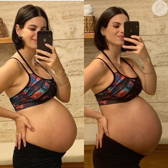 Sthefany Brito mostra evolução da barriga de gravidez
