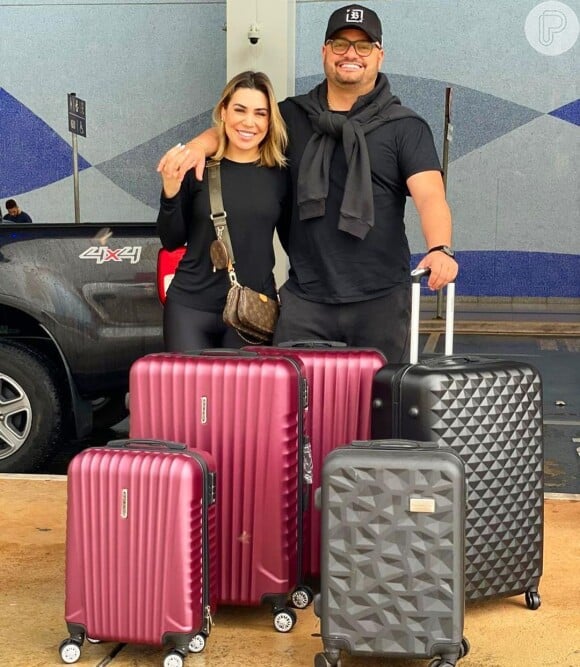 Naiara Azevedo curtiu viagem com o marido, Rafael Cabral, a Dubai