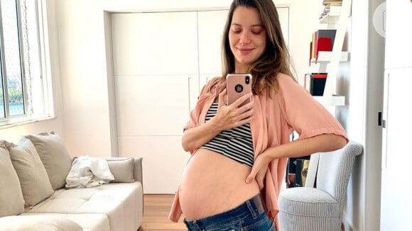 Nathalia Dill exibiu barrigão de 7 meses de gravidez