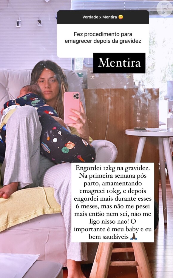 Giovanna Ewbank negou ter feito procedimentos para emagrecer após o parto