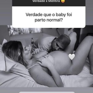 Giovanna Ewbank exibiu uma foto dando à luz