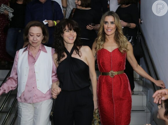 Deborah Secco, Carolina Jabor e Fernanda Montenegro na pré-estreia do filme 'Boa Sorte' no Rio de Janeiro