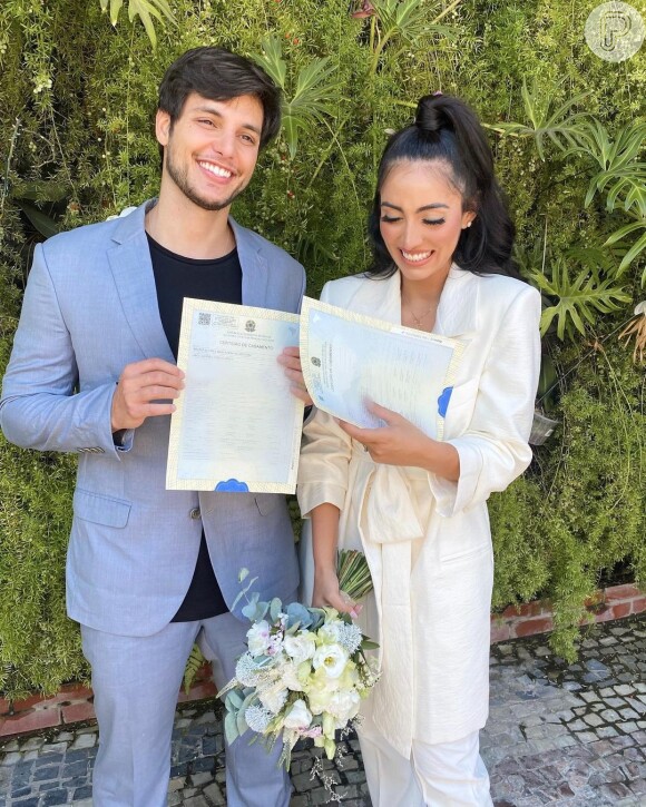 Jade Seba e Bruno Guedes já estavam casados no civil