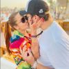 Maiara e Fernando trocaram beijos em Dubai
