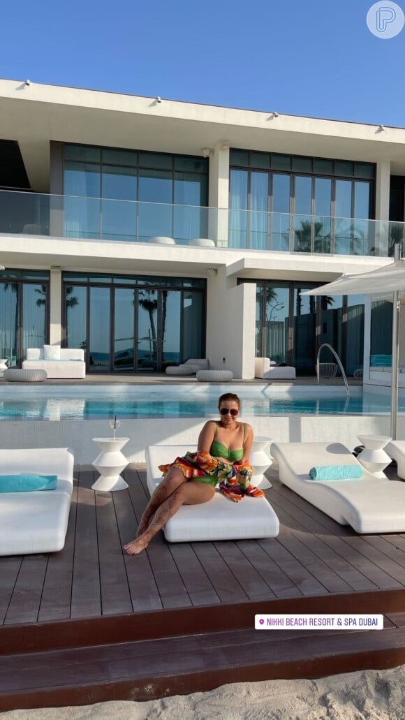 Maiara e Fernando estão hospedados em um hotel de luxo em Dubai