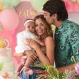 Carol Dias e Kaká fazem festa nos 4 meses da filha, Esther