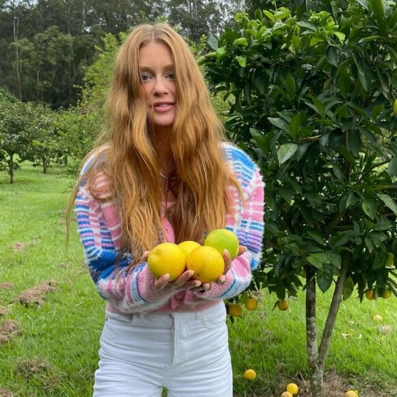 Marina Ruy Barbosa compartilhou em sua rede social fotos na fazenda de Guilheme Mussi