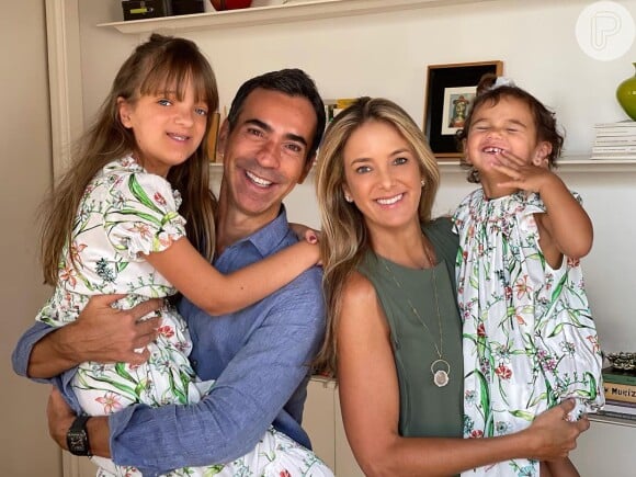 Cesar Tralli é casado com Ticiane Pinheiro, pai de Manuella e padrasto de Rafaella: 'Me alegra a alma para semana inteira'