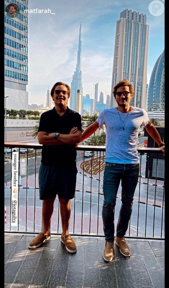 Filho de Faustão, João Guilherme Silva está curtindo férias com amigos em Dubai, nos Emirados Árabes