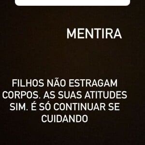 Graciele Lacerda garantiu que nunca pensou em não ter filhos pelo corpo