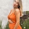 Lorena Improta mostrou o crescimento da barriga de gravidez