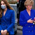 Kate Middleton 'recria' look azul usado pela sogra, Princesa Diana, há 29 anos. Fotos!
