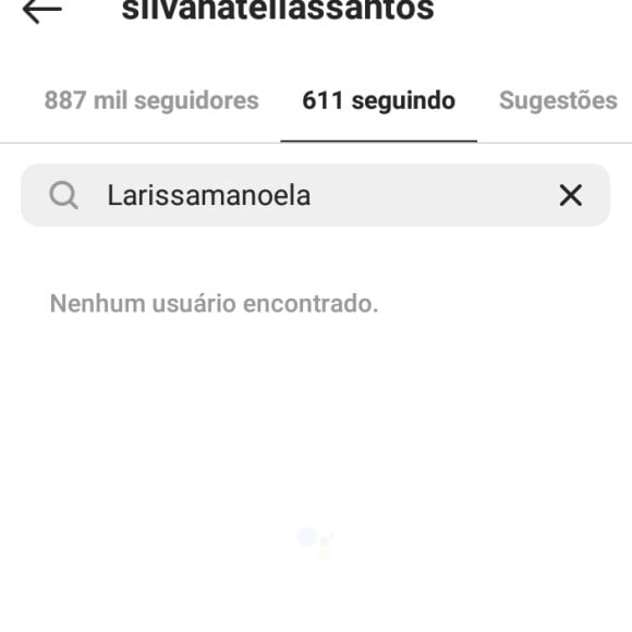 Perfil de Silvana Taques aparece sem a filha, Larissa Manoela, como seguidora