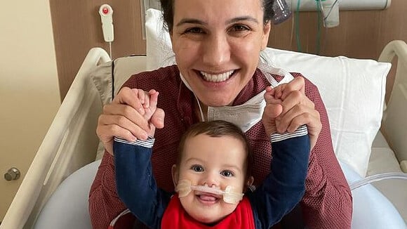 Malvino Salvador e Kyra Gracie postam foto com filho de seis meses internado: 'Está melhorando'