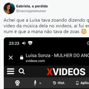 Internautas verificaram que Luísa Sonza de fato postou lyric vídeo em site de sexo