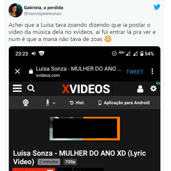 Internautas verificaram que Luísa Sonza de fato postou lyric vídeo em site de sexo