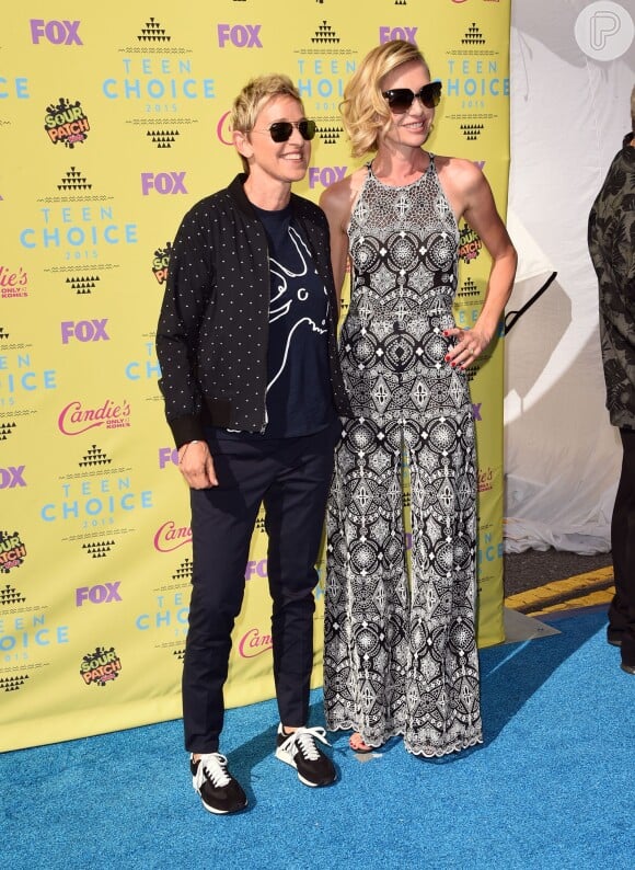 A apresentadora Ellen DeGeneres é casada com Portia De Rossi