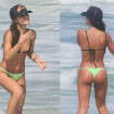 Com biquíni trendy, Giullia Buscacio renova bronzeado e se refresca em praia do RJ. Fotos!