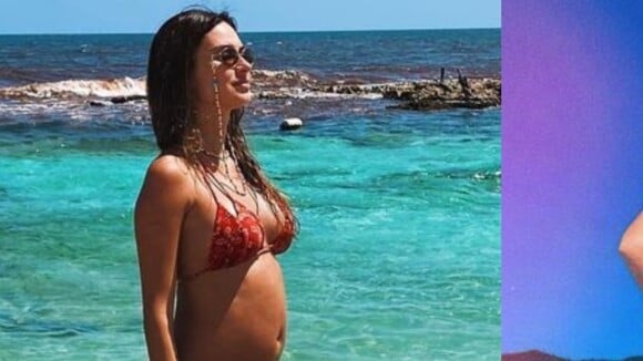 Famosas mostram evolução da barriga de gravidez em fotos de biquíni. Veja!