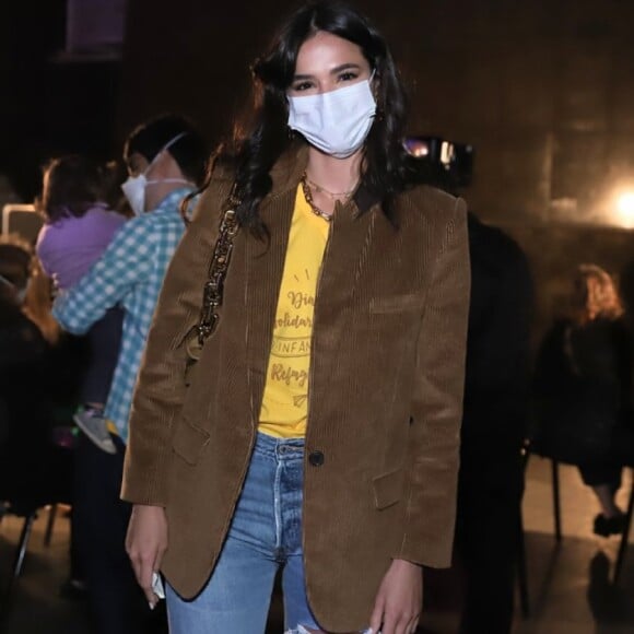 Bruna Marquezine prestigiou evento beneficente, promovido pela organização não-governamental IKMR, no Corcovado, no Rio de Janeiro