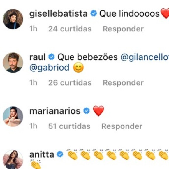 Anitta deixou comentário em post de Giovanna Lancellotti